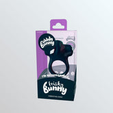 Ohhh Bunny Frisky Bunny Vibrating Cock Ring - Black Pearl